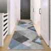 GRAPKS Modern Grey Blue Narrow Runner Rug for Corridor Passage 1m/2m/3m/4m/5m/6m Extra Long Hallway Caepet Runner, Rubber Backed Floor Non-Slip Mats (Size : 2 ft x 4.9 ft) view 4