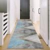 Modern Grey Blue Hallway Runner Rug, 100cm/1.5m/2m/2.5m/300cm/350cm/4m/5m/6m Long Carpets Runner for Corridor/Kitchen/Bedroom/LivingRoom/Entryway (Size : 3.3 ft x 8.2 ft) view 3