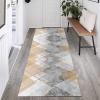 GRAPKS Modern Grey Hallway Runner Rug, Non-Slip Washable Area Rug for Kitchen Floor, Corridor, Bedroom, Living Room, Entryway Carpet Runner Mat 60x150cm (Size : 2 ft x 9.8 ft) view 2