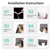 Door Curtains for Privacy 25x40 Inch - Blackout Tie Up Panels for Front Door & Sidelights, Easy Install Washable Fabric Window Treatment for French Doors, Living Room & Entryway, Dark Gray 1 Panel view 2