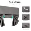 Door Curtains for Privacy 25x40 Inch - Blackout Tie Up Panels for Front Door & Sidelights, Easy Install Washable Fabric Window Treatment for French Doors, Living Room & Entryway, Dark Gray 1 Panel view 4