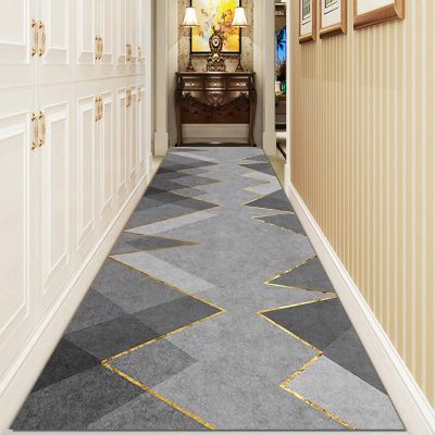 Grey Hallway Runner Rug Non Slip Entryway Long Carpet Runner Corridor/Bedroom/Living Room Area Rug 100cm/1.5m/2m/2.5m/300cm/350cm/4m/5m/6m Length (Size : 2 ft x 6.6 ft)