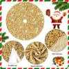 36 Inch Christmas Tree Skirt Gold Sparkly Sequins Christmas Tree Skirt Soft Velvet Xmas Tree Skirt Unique Christmas Decor for All Seasons Round Sequined Tree Blanket Shiny Gold Christmas Tree Base view 3