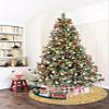 36 Inch Christmas Tree Skirt Gold Sparkly Sequins Christmas Tree Skirt Soft Velvet Xmas Tree Skirt Unique Christmas Decor for All Seasons Round Sequined Tree Blanket Shiny Gold Christmas Tree Base view 4