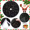 Black Sequin Christmas Tree Skirt 36 Inch Christmas Tree Skirt Soft Velvet Halloween Tree Skirt Mat Christmas Decorations for Holiday Family Reunion Round Tree Cover Skirt Unique Glittery Tree Blanket view 4