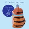 100 North Dolomite Ceramic 10 x 6.3 Everyday Cookie & Candy Jar with Airtight Lid: Perfect for Kitchen Canisters, Pet Treat Containers & Decorative Storage, Orange Tabby Striped Cat and Mouse view 3