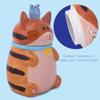 100 North Dolomite Ceramic 10 x 6.3 Everyday Cookie & Candy Jar with Airtight Lid: Perfect for Kitchen Canisters, Pet Treat Containers & Decorative Storage, Orange Tabby Striped Cat and Mouse view 4