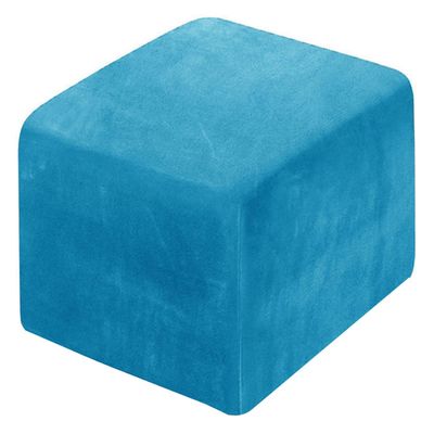 XGANGM Velvet Ottoman Cover Slipcover Small Square Round 40x40/45x45 /50x50cm Stretch Pouffe Cover Storage Footstool Cover Furniture Protector Washable,Squarea,40x35cm