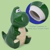 100 North Dolomite Ceramic 10.1 x 8.9 Everyday Cookie & Candy Jar with Airtight Lid: Perfect for Kitchen Canisters, Pet Treat Containers & Decorative Storage, Tyrannosaurus Rex Dinosaur view 4