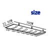 7 slots Wine Glasses Rack, hanging Stemware Hanger, Under Cabinet glassware Organizer, Wine Glass Storage Hanger, Ideal for kitchen, living room, bar (Color : Black) view 2