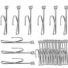 Slip on Drapery Hooks 3 INCHES (7.5 CM). Holiday Decoration Hooks. for Hanging Pinch Pleated Curtains. Drapery Accessories Metal Curtain Hooks, Stainless Steel Curtain Hooks, Silver view 1