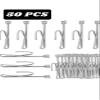 Slip on Drapery Hooks 3 INCHES (7.5 CM). Holiday Decoration Hooks. for Hanging Pinch Pleated Curtains. Drapery Accessories Metal Curtain Hooks, Stainless Steel Curtain Hooks, Silver view 2