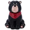 100 North Black Bear Handkerchief 10 x 7.9 Dolomite Ceramic Everyday Cookie & Candy Jar with Airtight Lid: Perfect for Kitchen Canisters, Pet Treat Containers & Decorative Storage view 1