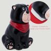100 North Black Bear Handkerchief 10 x 7.9 Dolomite Ceramic Everyday Cookie & Candy Jar with Airtight Lid: Perfect for Kitchen Canisters, Pet Treat Containers & Decorative Storage view 4