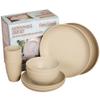 Camp Casual Camping Plates Cups and Bowls Set - 8-pc Wheat Straw Dinnerware Sets - 2 Bowls, 2 Cups, 2 Small & 2 Large Indoor/Outdoor RV Dishes - BPA Free, Dishwasher & Microwave Safe (Drift wood) view 1