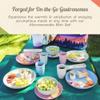 Camp Casual Camping Plates Cups and Bowls Set - 8-pc Wheat Straw Dinnerware Sets - 2 Bowls, 2 Cups, 2 Small & 2 Large Indoor/Outdoor RV Dishes - BPA Free, Dishwasher & Microwave Safe (Drift wood) view 2