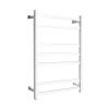 KLZUOPT Heated Towel Warmer Racks Wall Mounted Electric Towel Warmer with 7 Square Bars Electric Towel Rack Stainless Steel Heated Towel Rails, 80W Low Power Consumption,White,Hardwired view 1