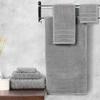 Anne Klein 6-Piece Reverie Towel Set, 2 Bath Towels, 2 Hand Towels, 2 Wash Cloths, 100% Cotton, Light Grey view 2