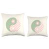 Danish Pastel Aesthetic Ying Yang Flower Yin Yang Throw Pillow view 3
