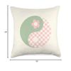Danish Pastel Aesthetic Ying Yang Flower Yin Yang Throw Pillow view 4