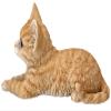 5" Orange Tabby Kitty Real Looking Laying Down Cat Collection Figurine view 3