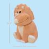 100 North Dolomite Ceramic 9.9 x 9.6 Everyday Cookie & Candy Jar with Airtight Lid: Perfect for Kitchen Canisters, Pet Treat Containers & Decorative Storage, Tan Triceratops Dinosaur view 2