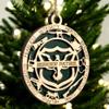 3" Handcrafted Wooden Border Patrol Christmas Ornament with Solid Background - Customized Holiday Decor to Honor Border Patrol Agents view 3