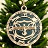 3" Handcrafted Wooden Border Patrol Christmas Ornament with Solid Background - Customized Holiday Decor to Honor Border Patrol Agents view 4