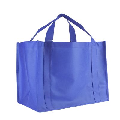 New York XPress Reusable, Recyclable, Non Woven Shopping Bags, Stand Up Bottom (100pk-Blue)
