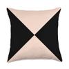 4 Black and Beige Abstract Triangle Design Throw Pillow view 1
