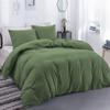 All Star Linen 100% Organic 1 Pieces Oversized King Plus Duvet Cover Set Zipper & Closure Sage Green Comforter Cover Oversized King Plus-128"x120" view 1