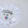 HAPPYLAND Gender Reveal Decorations Sash and Tinplate Badge Mommy to Be and Daddy to Be Baby Shower view 3