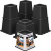Lufia Bed Furniture Risers Heavy Duty, Elevation in Heights 8, 5 or 3 Inch, Adjustable Furniture Risers for Sofa, Table, Couch, Chair or Desk, Supports up to 1,300 lbs (Set of 4, Black) view 1