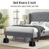 Lufia Bed Furniture Risers Heavy Duty, Elevation in Heights 8, 5 or 3 Inch, Adjustable Furniture Risers for Sofa, Table, Couch, Chair or Desk, Supports up to 1,300 lbs (Set of 4, Black) view 3