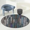 Teal Purple GreyRound mat Washable Desk Chair Mats Blue Grey Rustic Planks Barn House Wood Hardwood Floor Multi-Purpose Soft Mats for Gaming Rolling Chair/Living Room/Study Wooden Diameter 43.3 in view 1