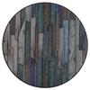 Teal Purple GreyRound mat Washable Desk Chair Mats Blue Grey Rustic Planks Barn House Wood Hardwood Floor Multi-Purpose Soft Mats for Gaming Rolling Chair/Living Room/Study Wooden Diameter 43.3 in view 3