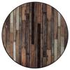 BrownOffice Home Chair Mat Gaming Computer Rolling Chair Mats Brown Old Hardwood Floor Plank Natural Rural Graphic Anti-Slip Hardwood Floor Mats Carpeted Floor Protector Mats Wooden Diameter 39.3 in view 3