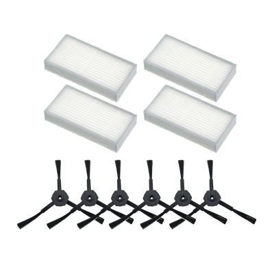 CRNVR 6X Side Brush 6X HEPA Filter kit Compatible with CHUWI ilife v5s v5 x5 ilife V3s v3s pro v3l v5s pro v50 Robot Vacuum Cleaner BPfire (Color : 10PCS)