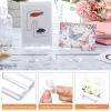 Roowest 150 Pieces Acrylic Place Card Holder 1.2 Inch Clear Acrylic Stands Sign Holders Table Numbers Stands with Card Slot Name Cards Holder for Table Weddings Office Meeting Menu Events view 2