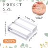 Roowest 150 Pieces Acrylic Place Card Holder 1.2 Inch Clear Acrylic Stands Sign Holders Table Numbers Stands with Card Slot Name Cards Holder for Table Weddings Office Meeting Menu Events view 3