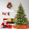 36 Inch Christmas Tree Skirt Sequin Burnt Orange Xmas Tree Skirt Halloween Christmas Tree Skirts Shimmer Tree Skirts Christmas Decoration Sparkle Tree Base Cover for Christmas Halloween Party Decor view 2