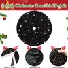 Christmas Tree Skirt 46 Inch Black Xmas Tree Skirt Soft Fabric Tree Skirts Christmas Decorations for Halloween New Year Round Velvet Tree Cover Skirt Sequin Metallic Tree Floor Base Luxury Tree Mat view 3
