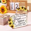 Spiareal Friends Gifts for Women Friendship Graduation Plaque Best Flower Sister Birthday Bestie Thank You Gift for Teacher Mom Female Acrylic Friendship(Fresh Style) view 2
