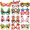 Thuodo 12Pcs Christmas Glasses Glitter Party Glasses Frames Costume Eyeglasses for Christmas Party Holiday Photo Booth Novelty Glasse(One Size Fits All) view 1