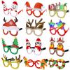 Thuodo 12Pcs Christmas Glasses Glitter Party Glasses Frames Costume Eyeglasses for Christmas Party Holiday Photo Booth Novelty Glasse(One Size Fits All) view 2