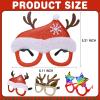 Thuodo 12Pcs Christmas Glasses Glitter Party Glasses Frames Costume Eyeglasses for Christmas Party Holiday Photo Booth Novelty Glasse(One Size Fits All) view 3