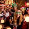 Thuodo 12Pcs Christmas Glasses Glitter Party Glasses Frames Costume Eyeglasses for Christmas Party Holiday Photo Booth Novelty Glasse(One Size Fits All) view 4