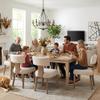 Wahson Farmhouse Dining Chairs Set of 6, Beige Upholstered Mid Century Modern Kitchen Chairs with Natural Wooden Legs, Linen Fabric Dining Chairs with Curved Wingback for Living Room Bedroom view 3
