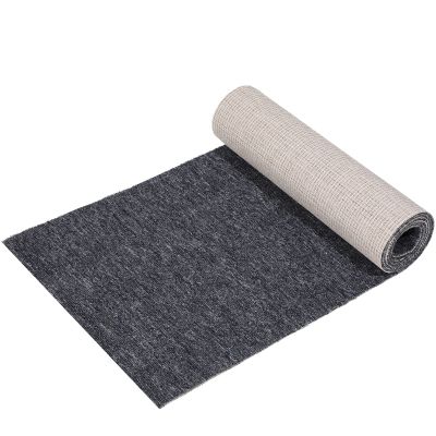 Nuanchu 1 Roll Large Semi Finished Outdoor Mat 16 x 79 Inch Narrow Door Mat Non Slip Boot Rugs Waterproof Carpet Roll for Bathroom Entryway Indoor Outdoor (Classic Grey)