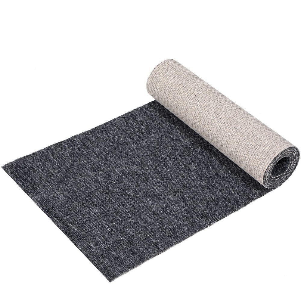 Nuanchu 1 Roll Large Semi Finished Outdoor Mat 16 x 79 Inch Narrow Door Mat Non Slip Boot Rugs Waterproof Carpet Roll for Bathroom Entryway Indoor Outdoor (Classic Grey)
